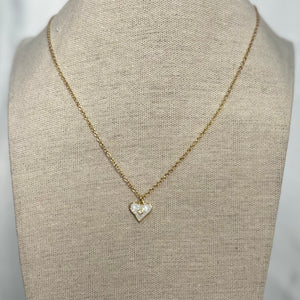 Collar Corazón Blanco